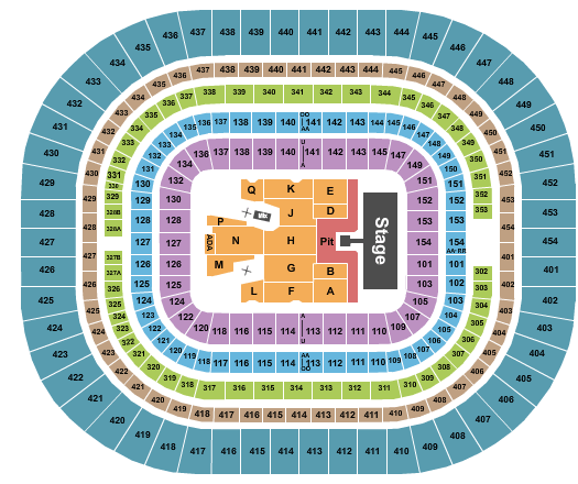 The Dome AC/DC Seating Chart